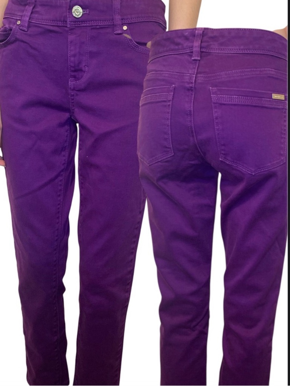 White House Black Market Purple Skinny Jeans size 2